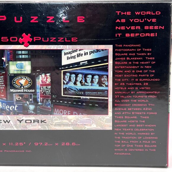Times Square New York Panoramic Puzzle 750 Pieces Over 3 Feet Wide Vintage 2004 - Picture 7 of 12